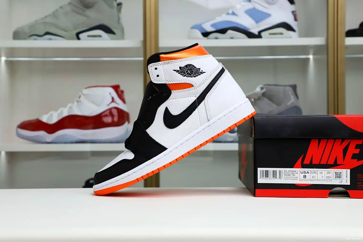 High Orange' Air Jordan Kimikick Electro OG 1 Retro 0521